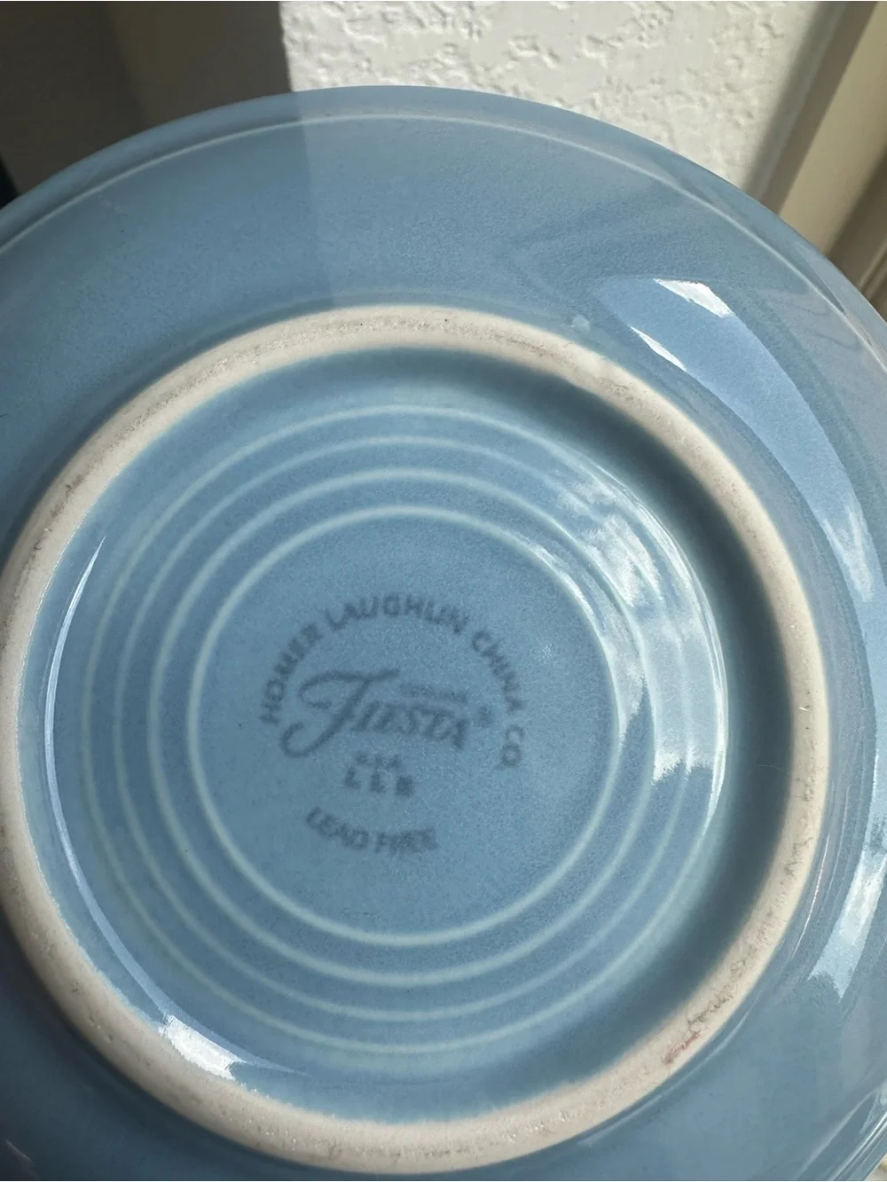 Blue and Yellow Ceramic Cup and Saucer Set